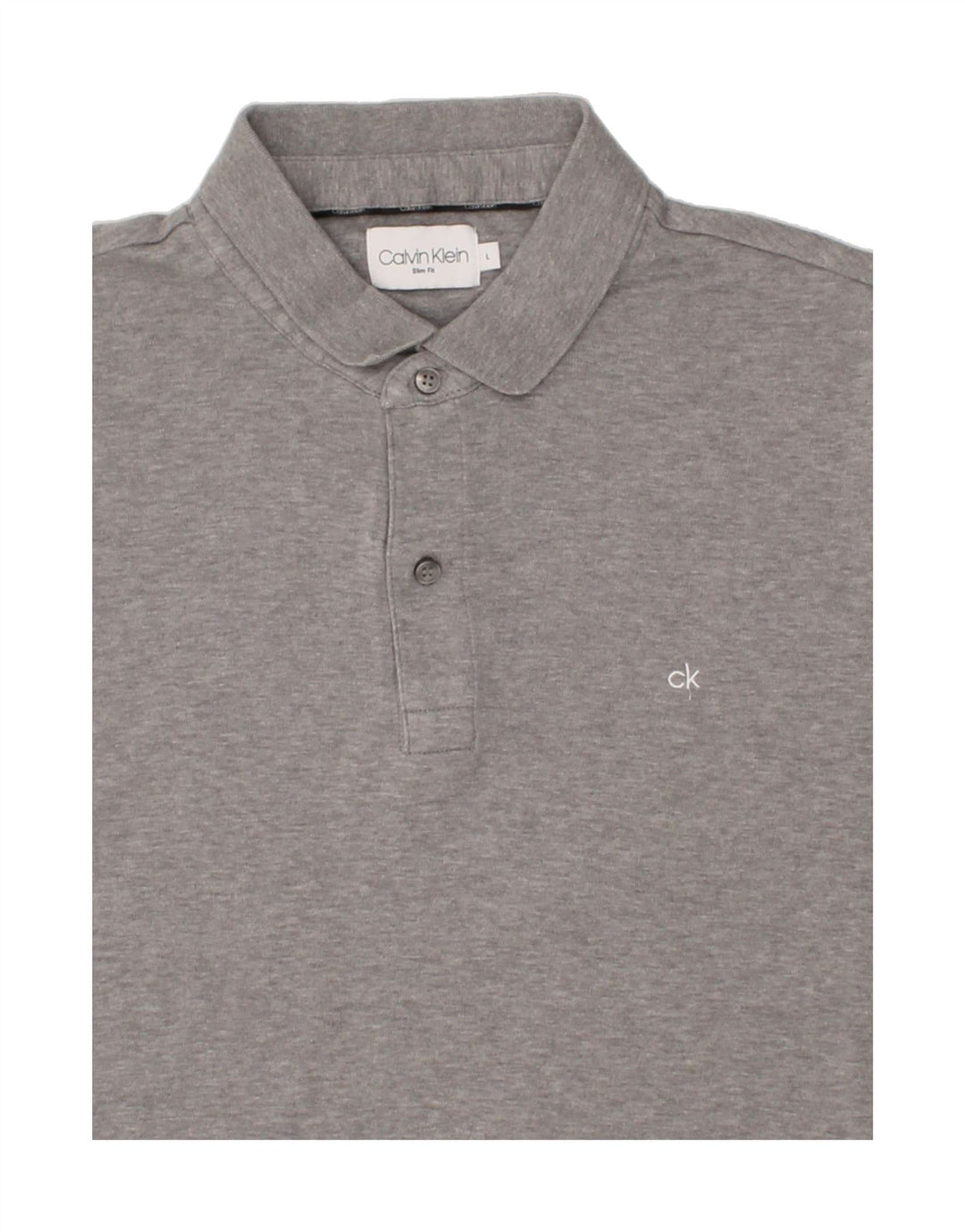 CALVIN KLEIN Mens Polo Shirt Large Grey Cotton Vintage Calvin Klein and Second-Hand Calvin Klein from Messina Hembry 