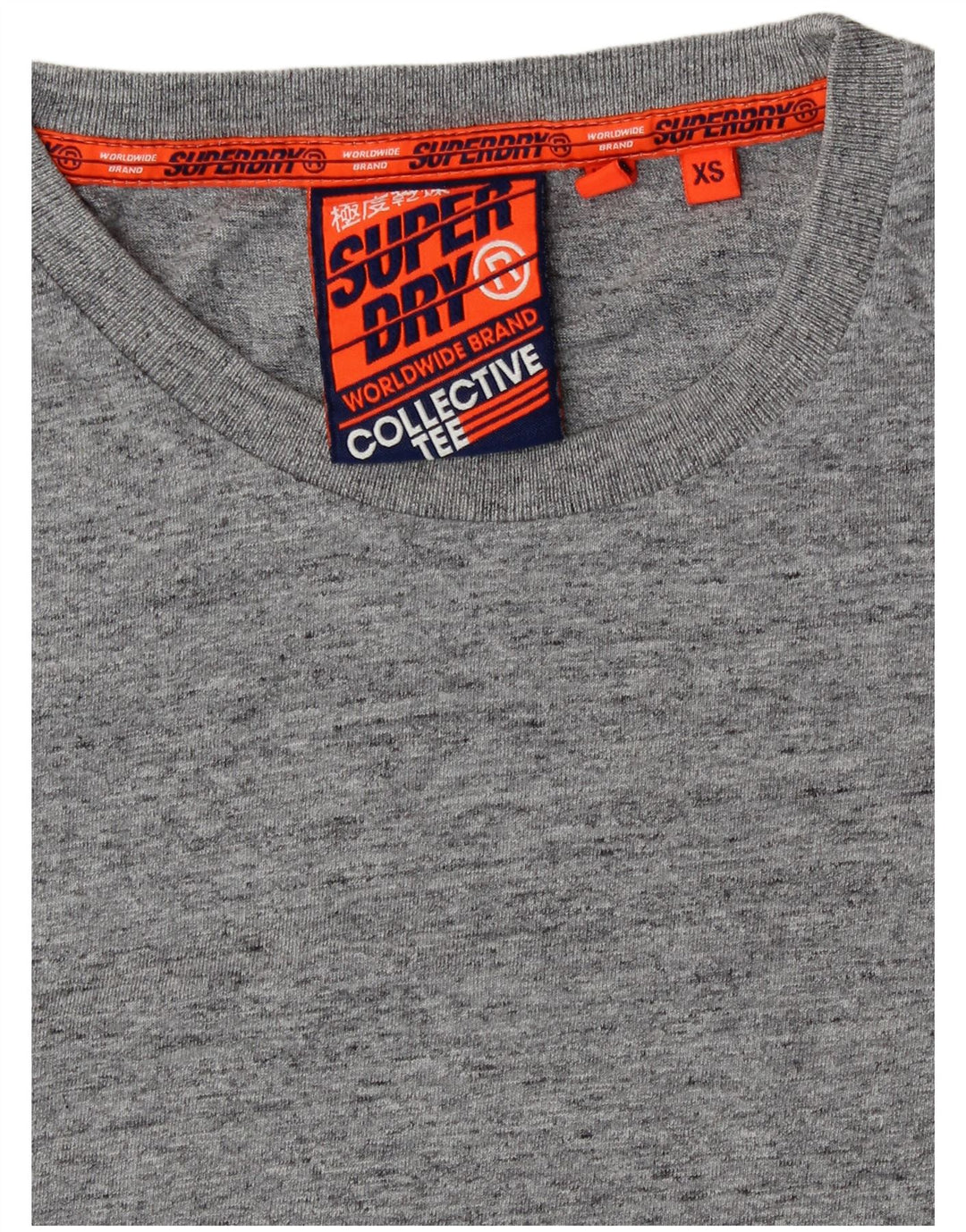 Superdry Mens T-Shirt Top XS Grey Flecked Cotton