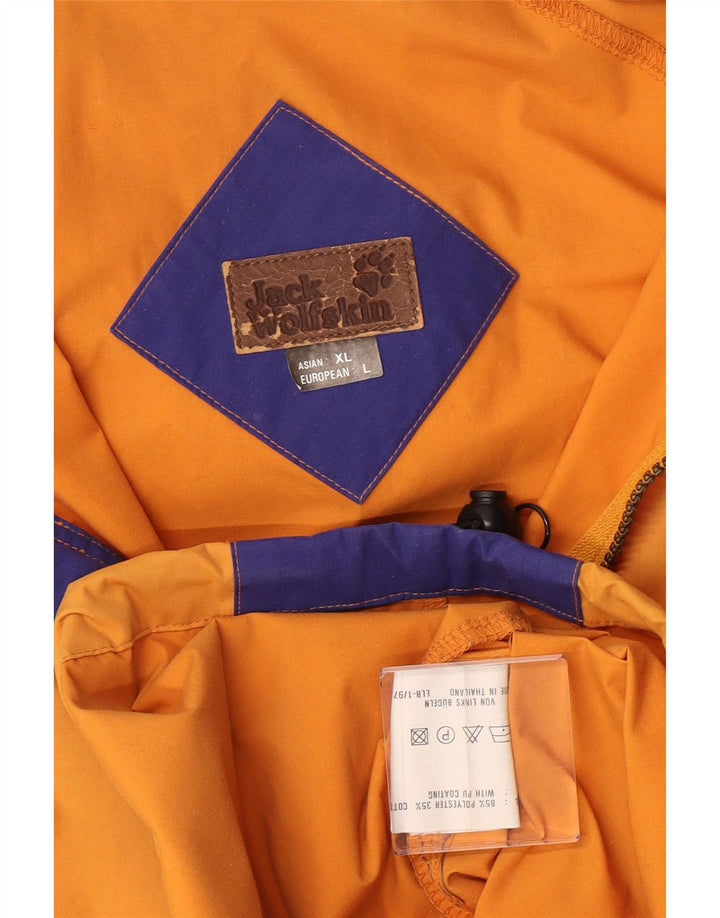 Jack Wolfskin Mens Hooded Anorak Jacket UK 42 XL Yellow Polyester