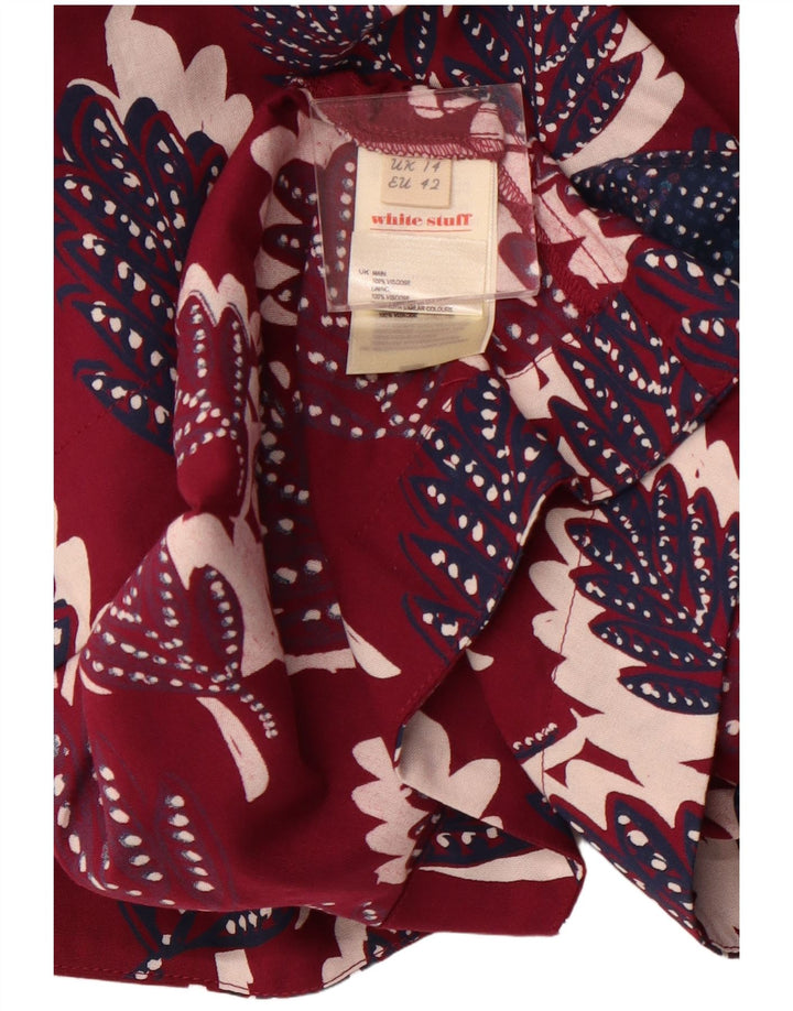 WHITE STUFF Womens A-Line Skirt UK 14 Large W34  Pink Floral Viscose