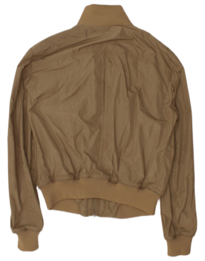 Geo Spirit Mens Bomber Jacket UK 38 Medium Beige