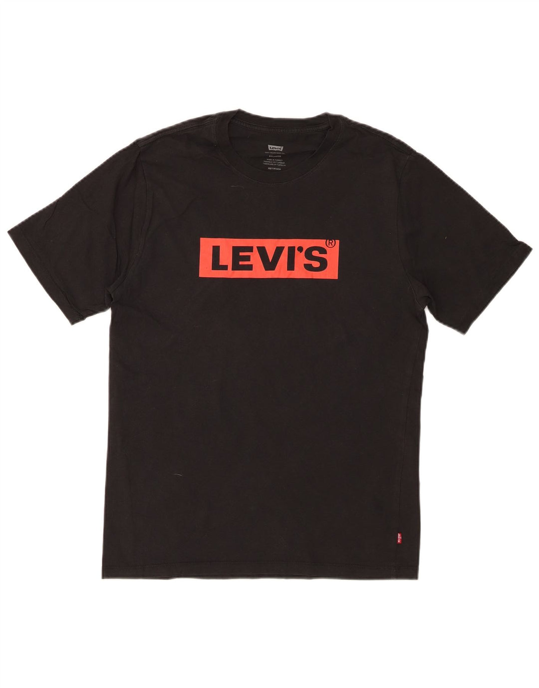 LEVI'S Mens Relaxed Fit Graphic T-Shirt Top XS Black Cotton