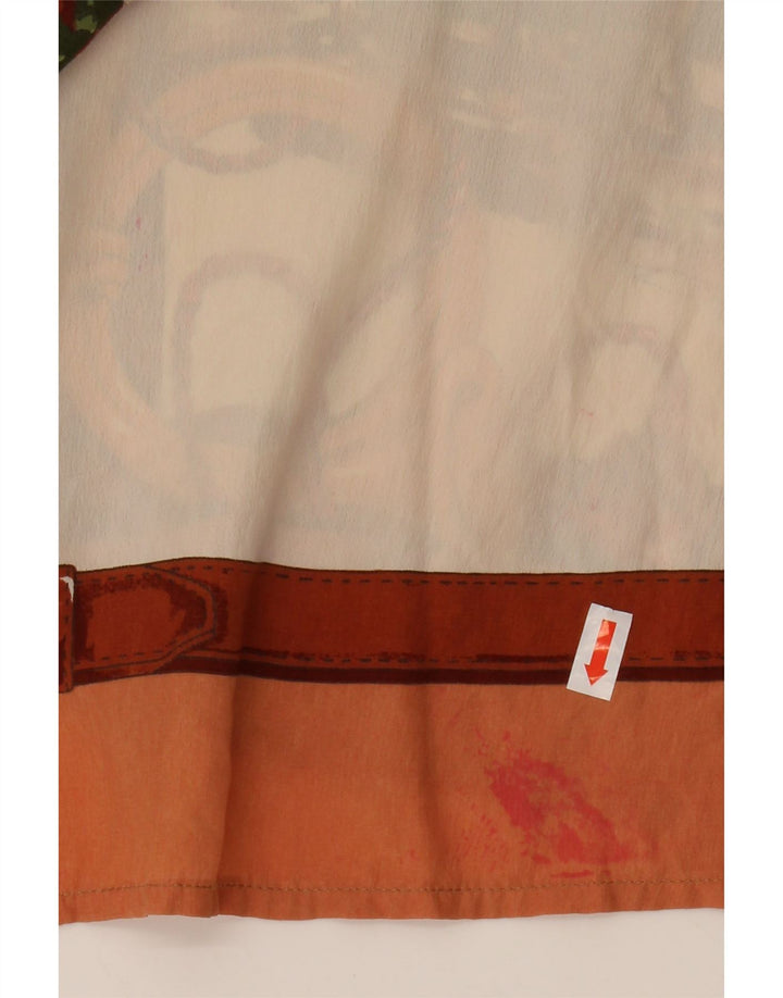 GABRI ELLE LA CAMICIA  Womens Graphic Shirt Blouse UK 16 Large  Off White