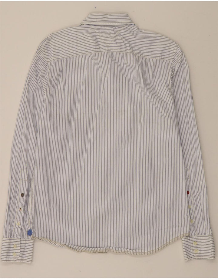TOMMY HILFIGER Mens Shirt Medium Blue Striped Cotton Vintage Tommy Hilfiger and Second-Hand Tommy Hilfiger from Messina Hembry 