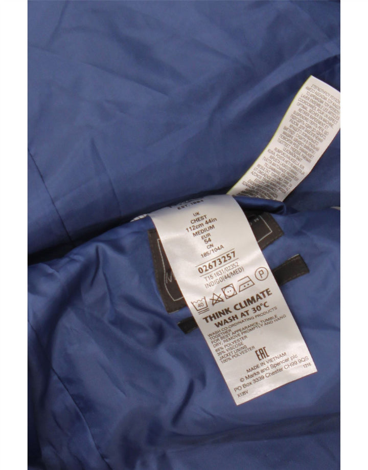 MARKS & SPENCER Mens Tailored Fit Blazer Jacket UK 44 2XL Navy Blue