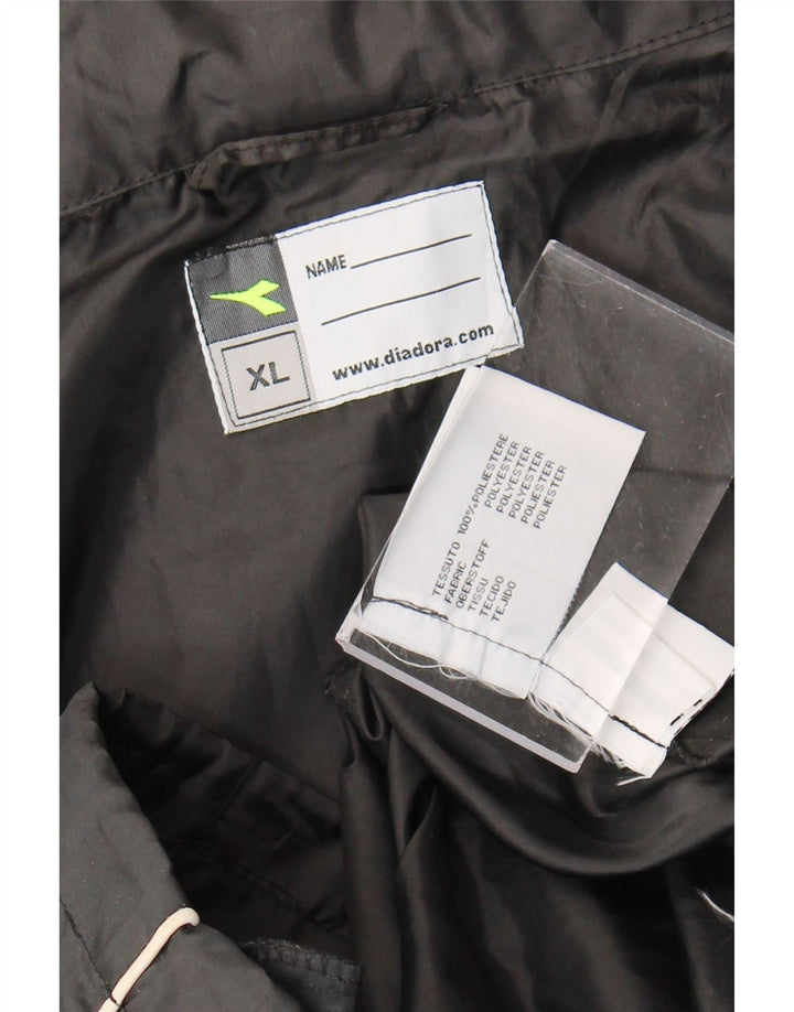 Diadora Mens Tracksuit Top Jacket XL Black Polyester