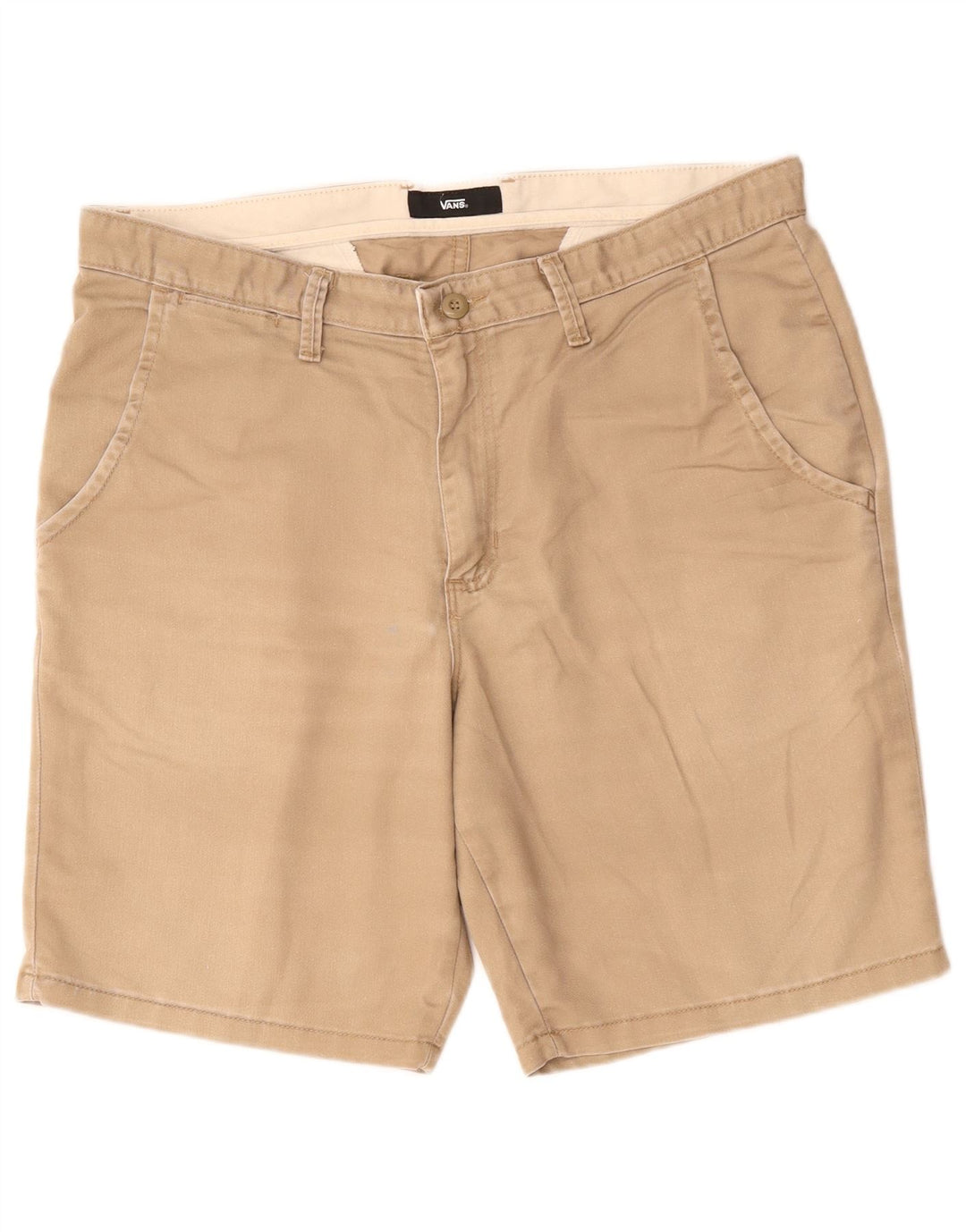 Vans Mens Chino Shorts W36 Large Beige Cotton