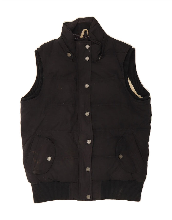 FAT FACE Womens Padded Gilet UK 12 Medium Black Polyester Vintage Fat Face and Second-Hand Fat Face from Messina Hembry 