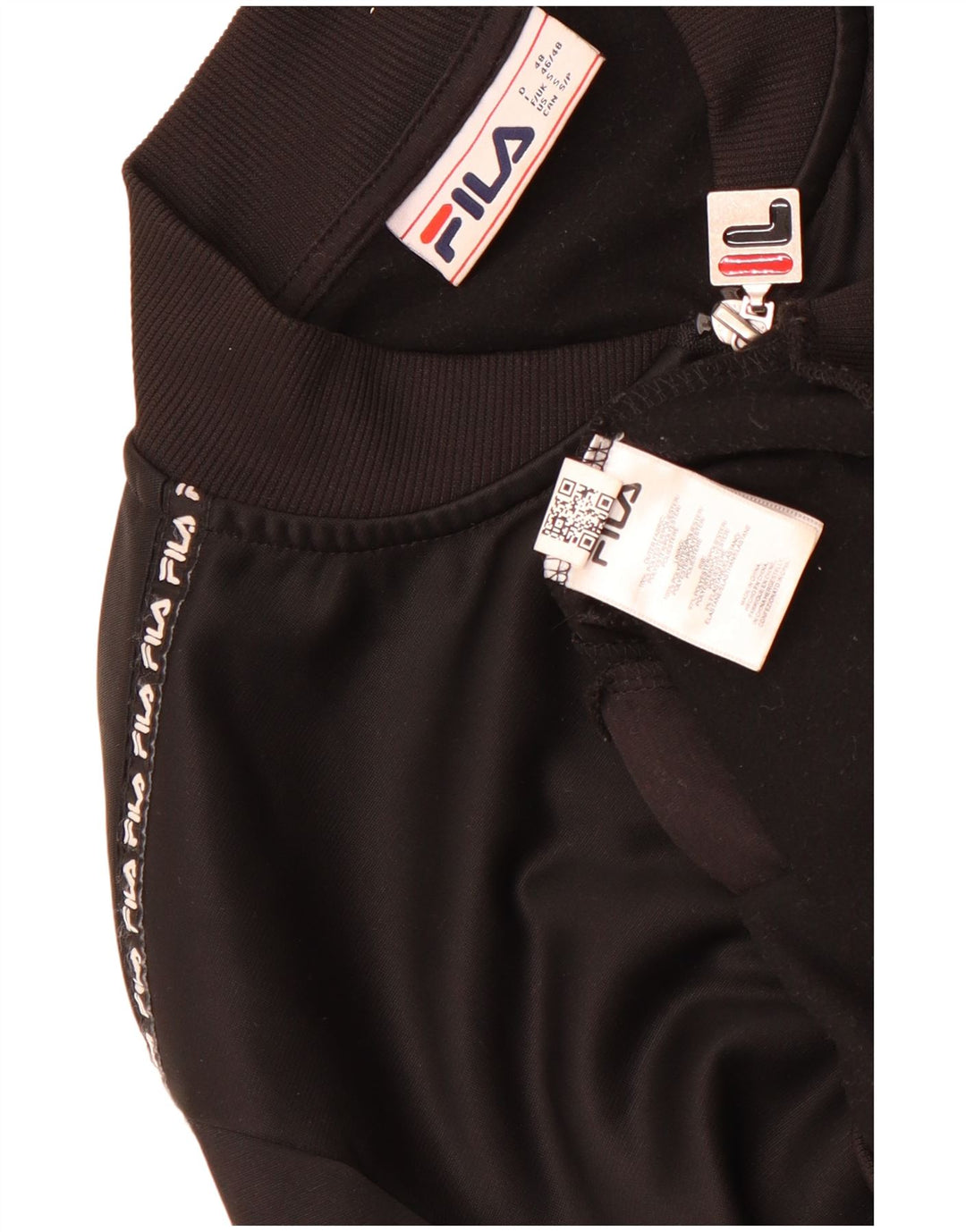 Fila Mens Graphic Tracksuit Top Jacket Small Black Polyester