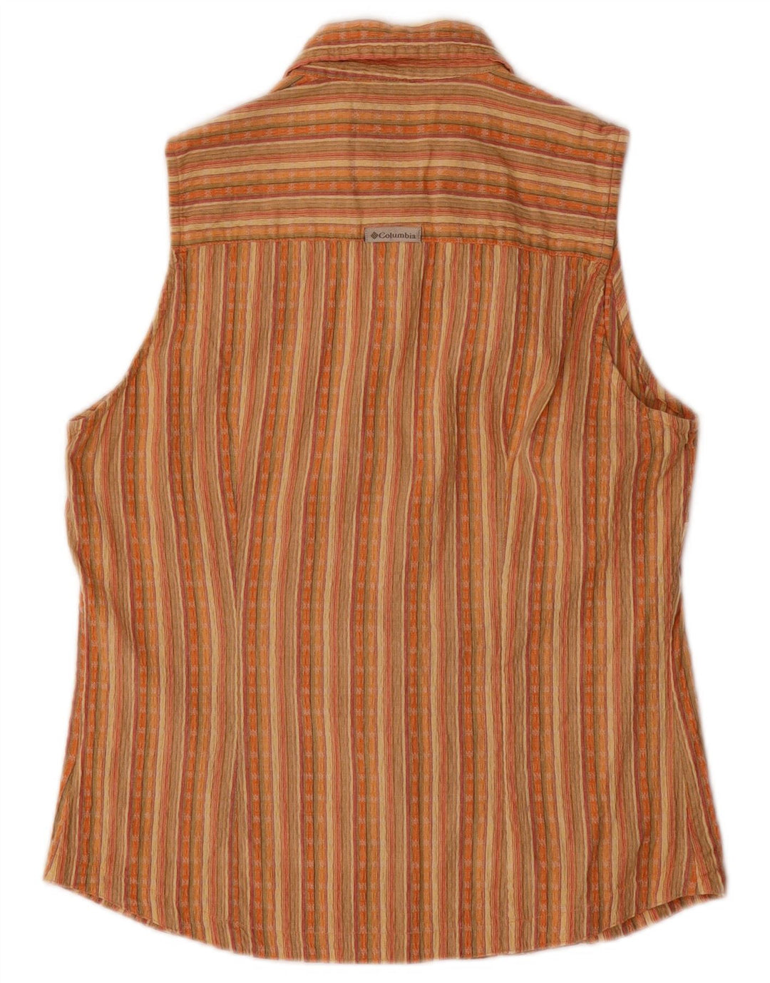 COLUMBIA Womens Sleeveless Shirt Blouse UK 10 Small Multicoloured Striped