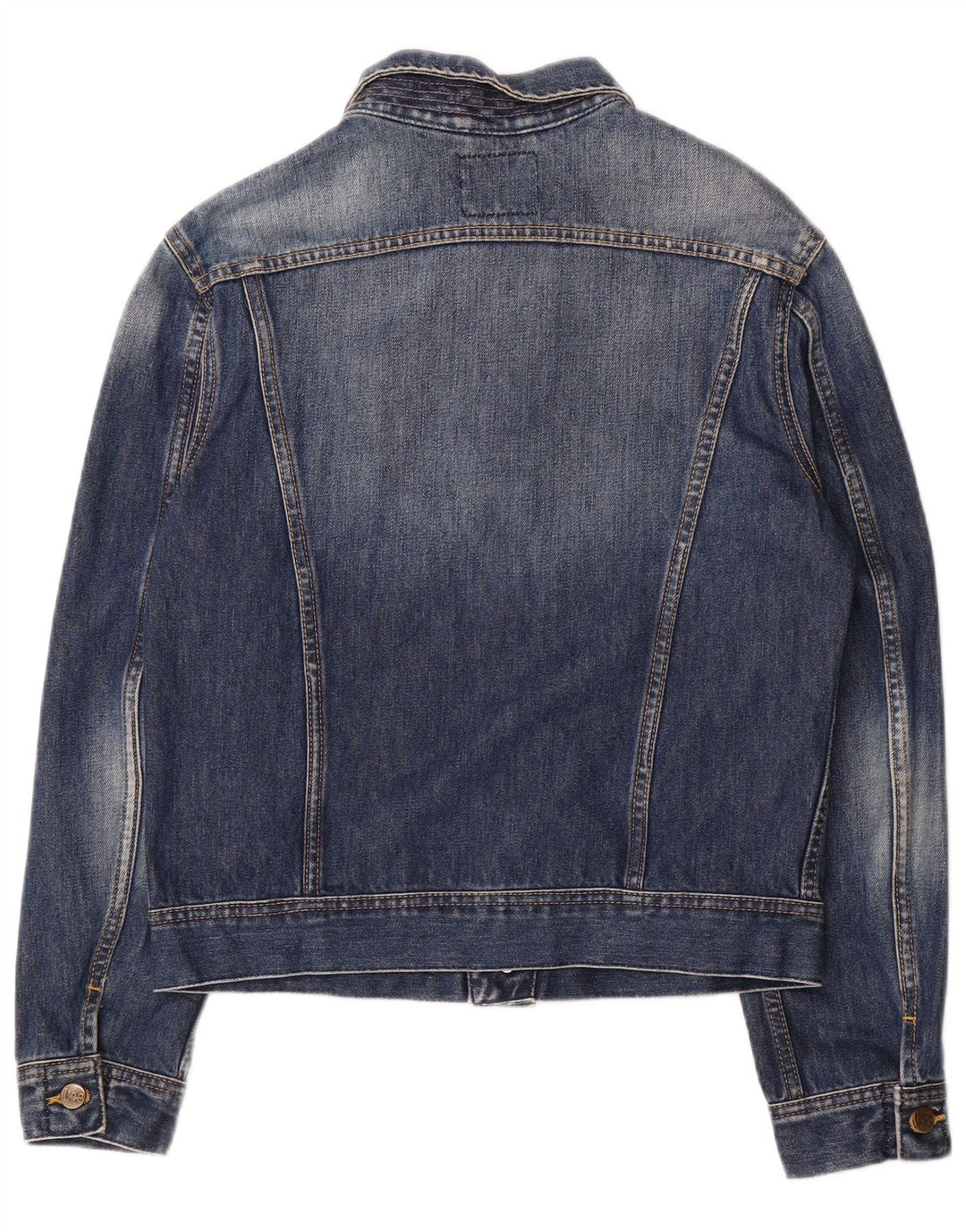 Lee Womens Denim Jacket UK 16 Large Blue Cotton
