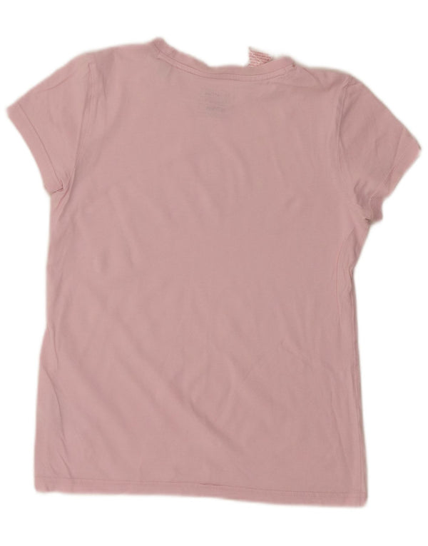Adidas Girls Graphic T-Shirt Top 13-14 Years Pink Cotton