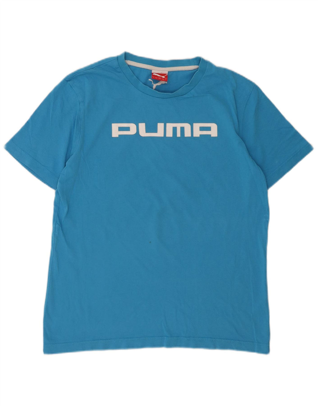 PUMA Mens Graphic T-Shirt Top Small Blue Cotton