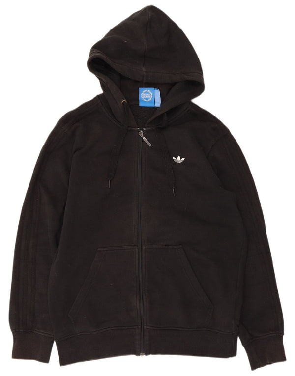 Adidas Mens Zip Hoodie Sweater Medium Black Cotton