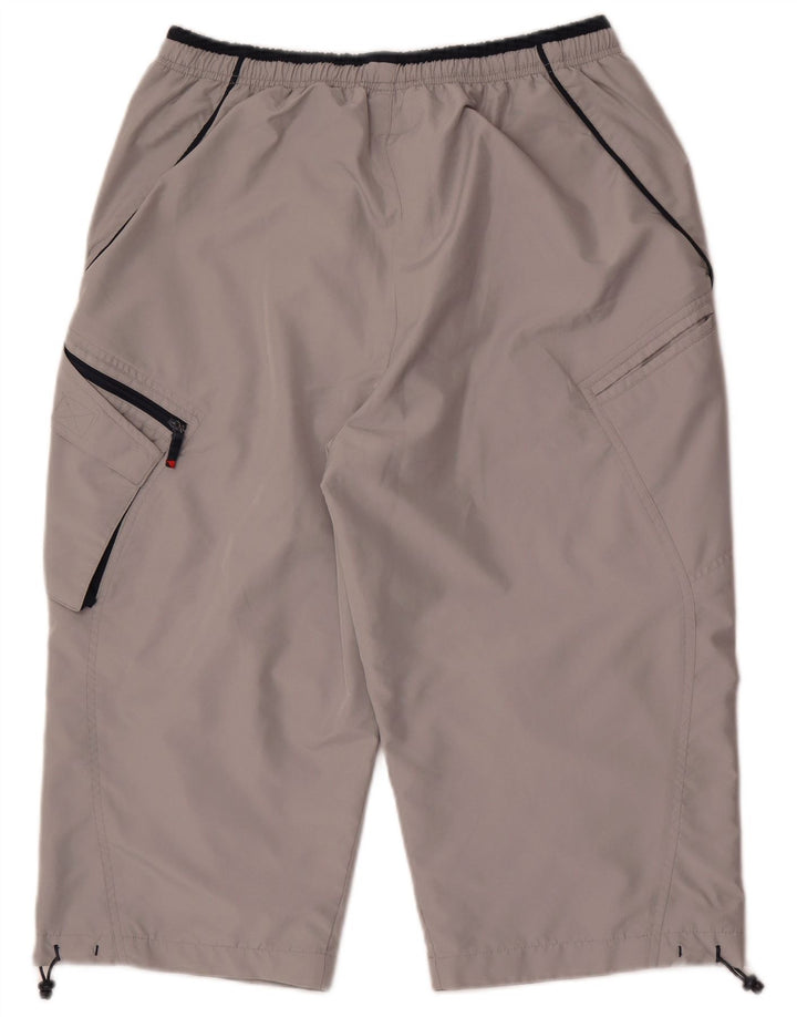 Reebok Mens Bermuda Sport Shorts Large Grey Polyester