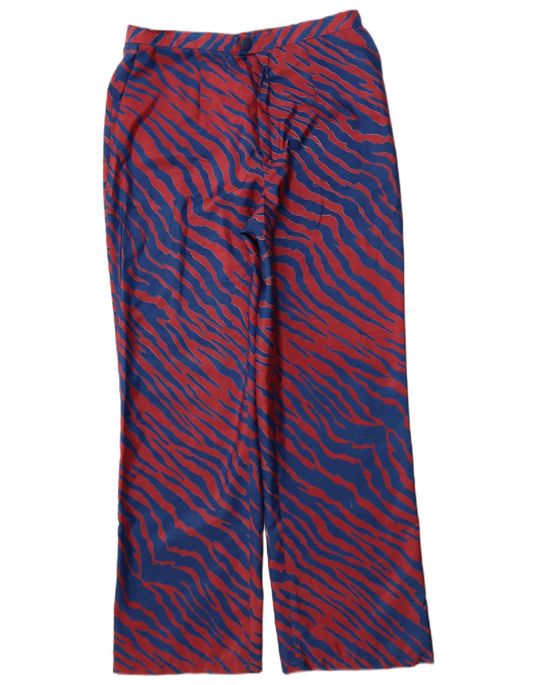 VINTAGE Womens Straight Chino Trousers W30 L29 Blue Striped