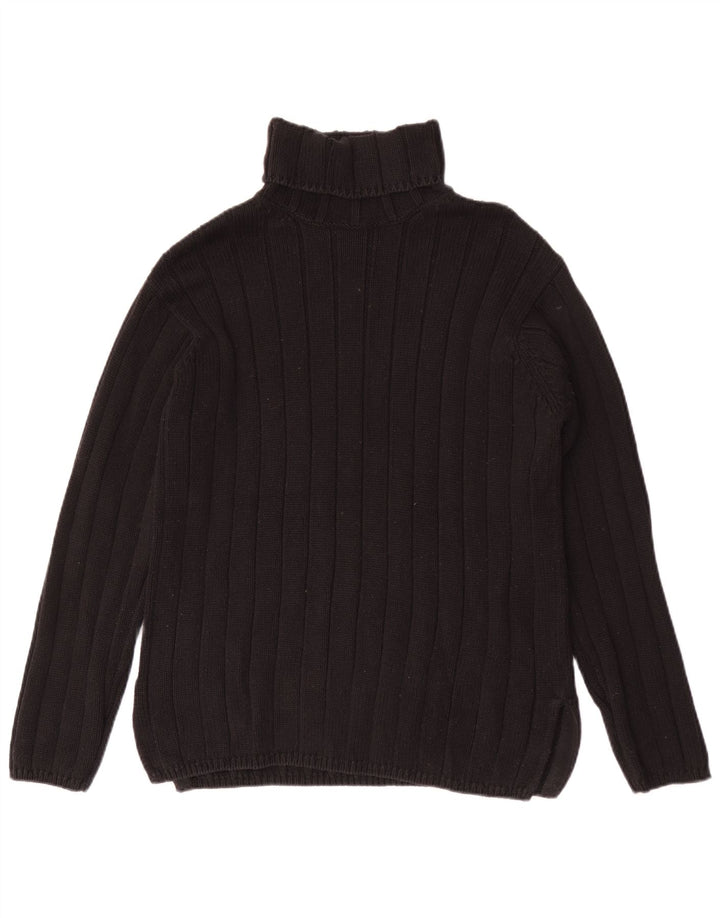 Gap Womens Roll Neck Jumper Sweater UK 14 Medium Black Cotton