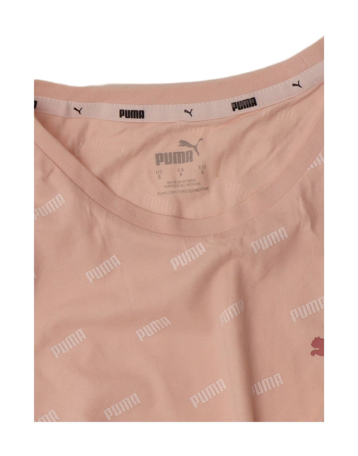 PUMA Mens Graphic T-Shirt Top Small Pink