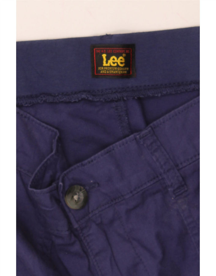 LEE Womens Bermuda Shorts US 12 Large W32  Navy Blue Cotton Vintage Lee and Second-Hand Lee from Messina Hembry 