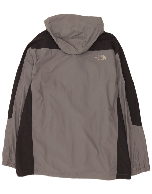 THE NORTH FACE Mens Hyvent Hooded Rain Jacket UK 44 2XL Grey Colourblock