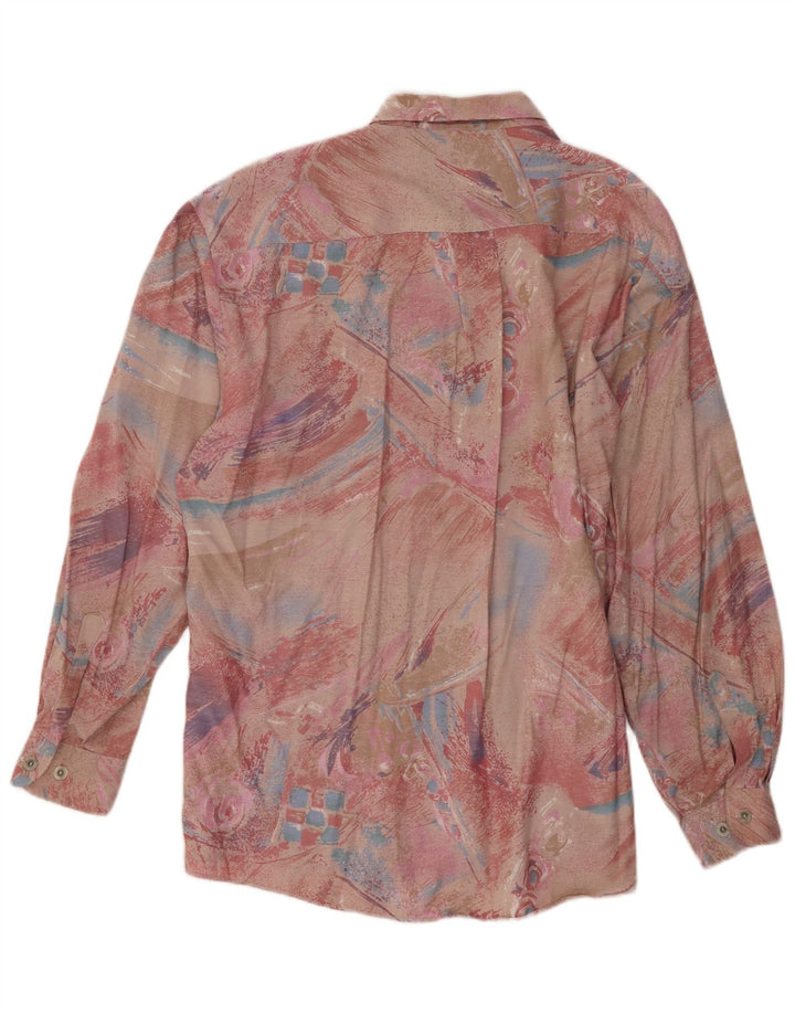 Fairbanks Mens Abstract Pattern Shirt Size 46 XL Pink