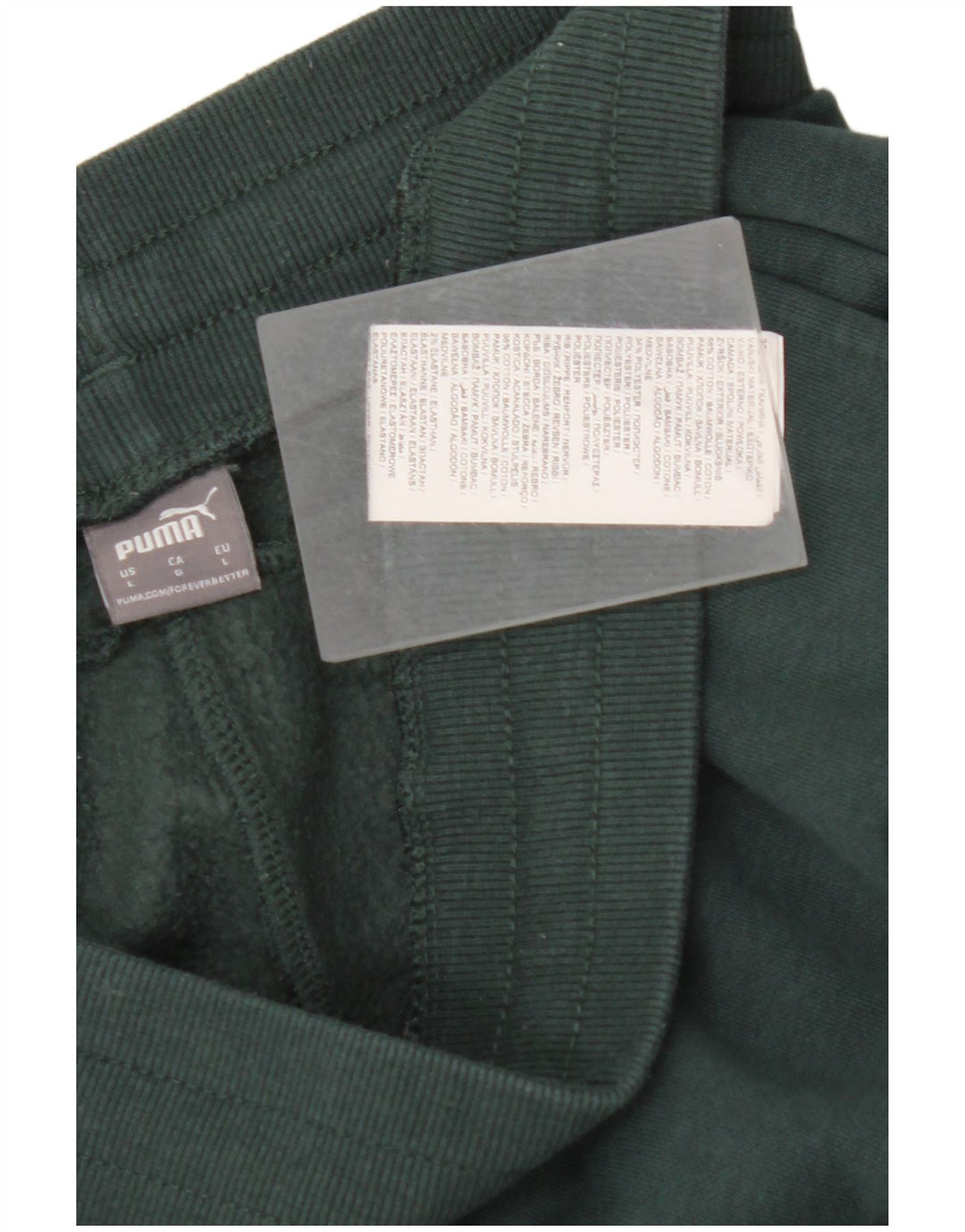 PUMA Womens Tracksuit Trousers Joggers UK 16 Large Green Cotton