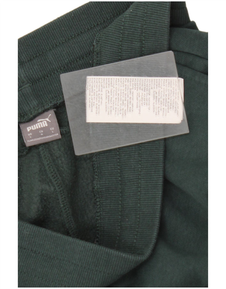 PUMA Womens Tracksuit Trousers Joggers UK 16 Large Green Cotton