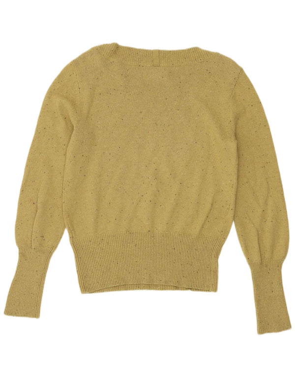 Marks & Spencer Womens Per Una Boat Neck Jumper Sweater UK 8 Small Khaki