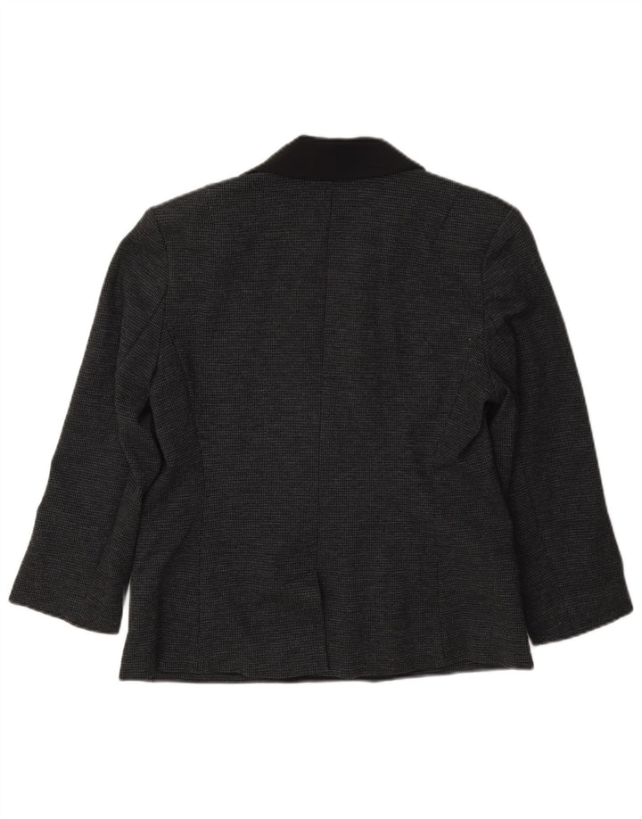 French Connection Womens Double Breasted Blazer Jacket UK 12 Medium Grey