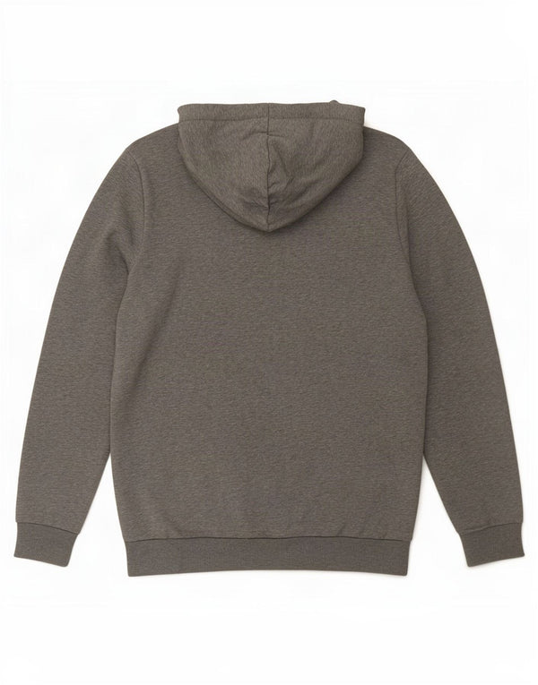 Puma Mens Graphic Hoodie Jumper Small Grey Flecked Cotton