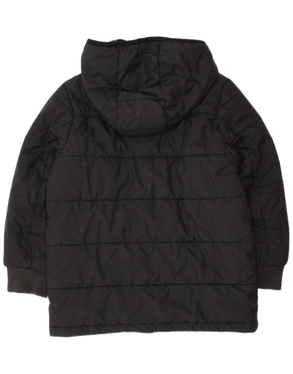 ADIDAS Girls Primegreen Hooded Padded Jacket 6-7 Years Black Polyester