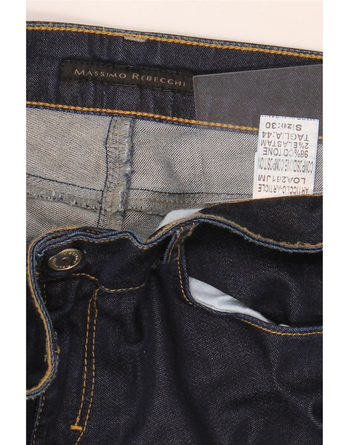 MASSIMO REBECCHI Womens Slim Jeans W30 L30 Navy Blue Cotton Vintage Massimo Rebecchi and Second-Hand Massimo Rebecchi from Messina Hembry 