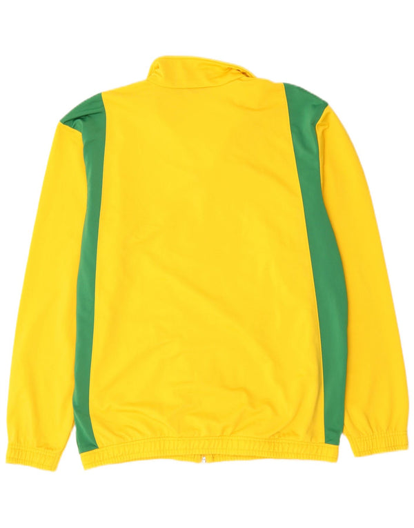 Puma Mens Tracksuit Top Jacket Medium Yellow Colourblock Polyester