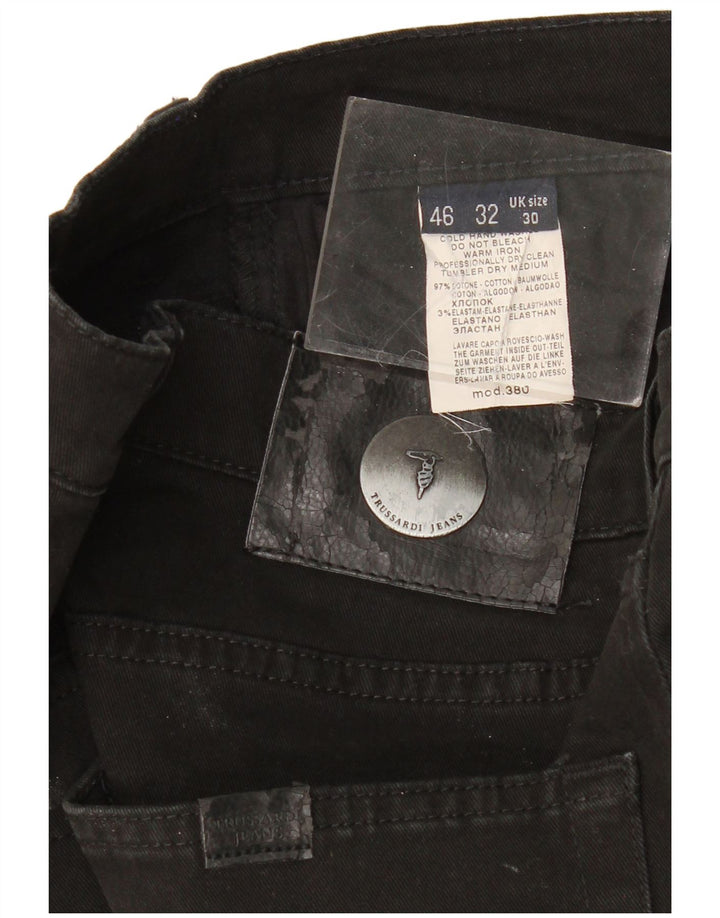 Trussardi Womens Straight Jeans W30 L34 Black Cotton