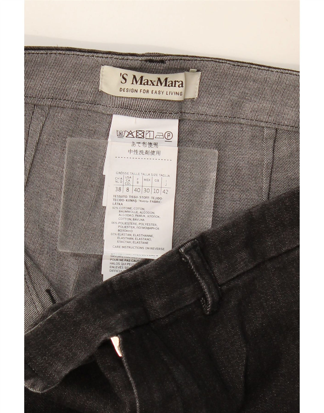 MAX MARA Womens Bootcut Jeans UK 10 Small W28 L28 Grey Cotton