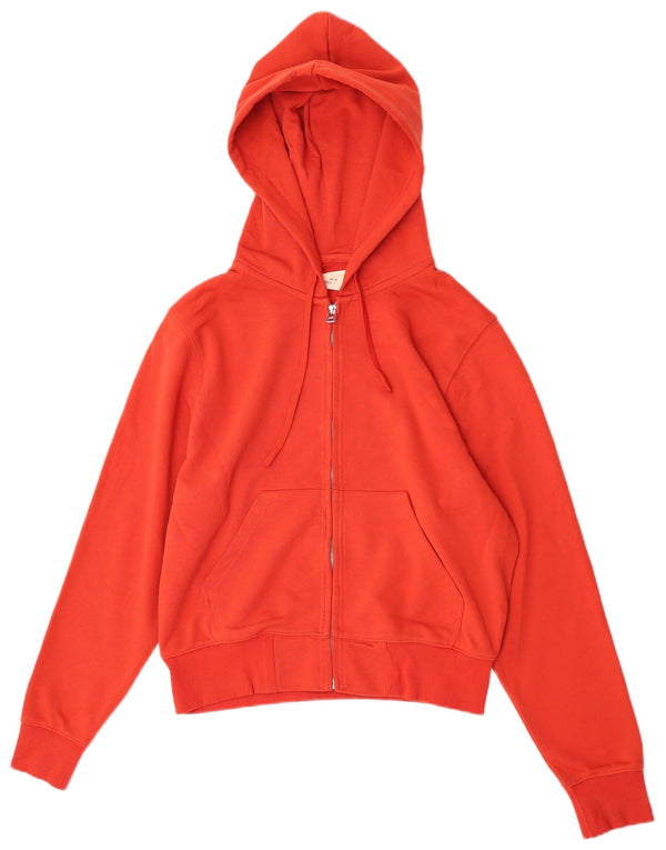 Zara Mens Zip Hoodie Sweater Small Red Cotton