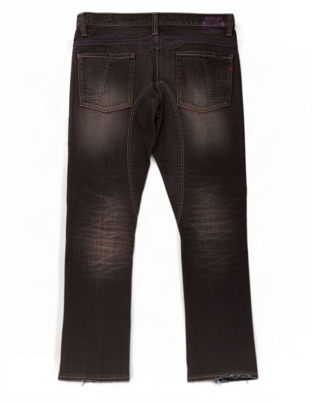 Replay Mens Straight Jeans W38 L34 Black