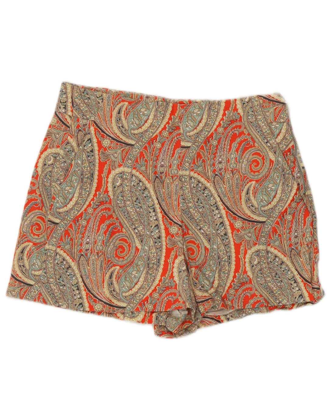 ZARA Womens Shorts Medium W28  Multicoloured Paisley Cotton
