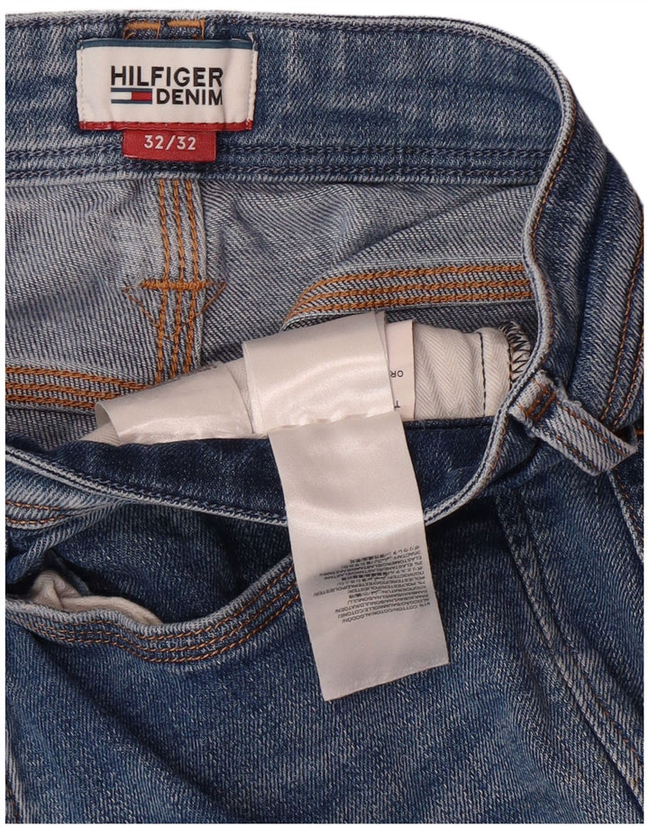 TOMMY HILFIGER Mens Bootcut Jeans W32 L32 Blue Cotton