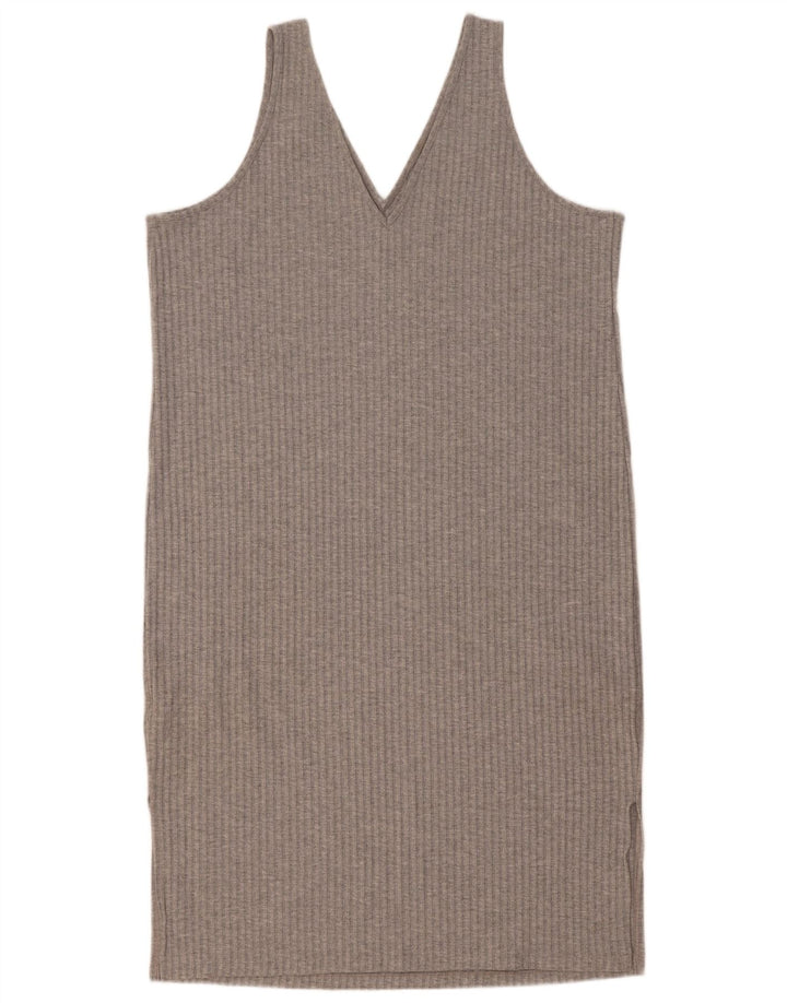 Marks & Spencer Womens Sleeveless Shift Dress UK 16 Large Grey Polyester