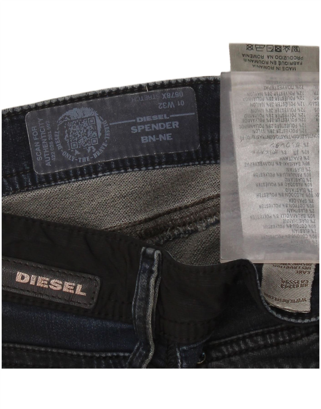 DIESEL Mens Spender Skinny Jeans W32 L30  Blue Cotton