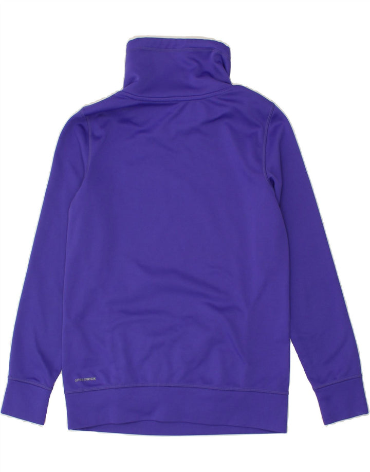REEBOK Womens Graphic Sweatshirt Jumper UK 8/10 Small Purple Polyester Vintage Reebok and Second-Hand Reebok from Messina Hembry 