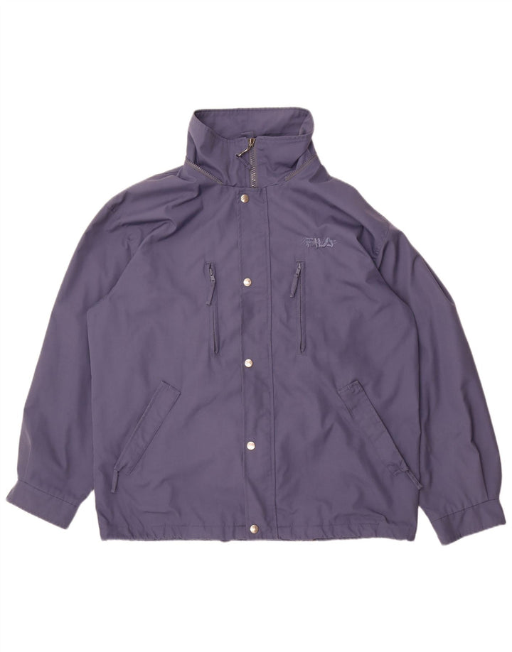 Fila Mens Rain Jacket IT 50 Large Navy Blue Polyester