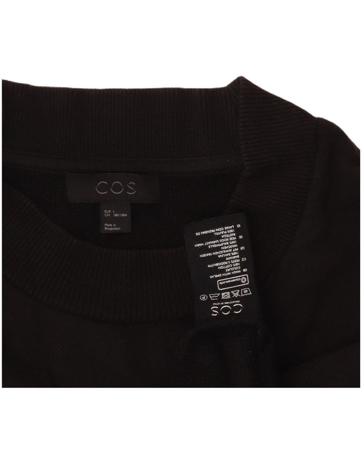 COS Mens Sweatshirt Jumper Large Black Cotton