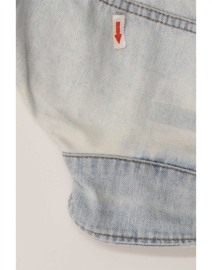 Topshop Womens Denim Jacket UK 10 Small Blue Cotton