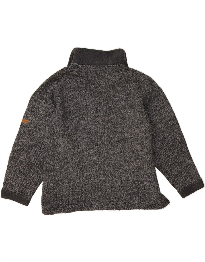HAMMERSCHMID Womens Zip Neck Jumper Sweater UK 14 Medium Grey Flecked Vintage Hammerschmid and Second-Hand Hammerschmid from Messina Hembry 