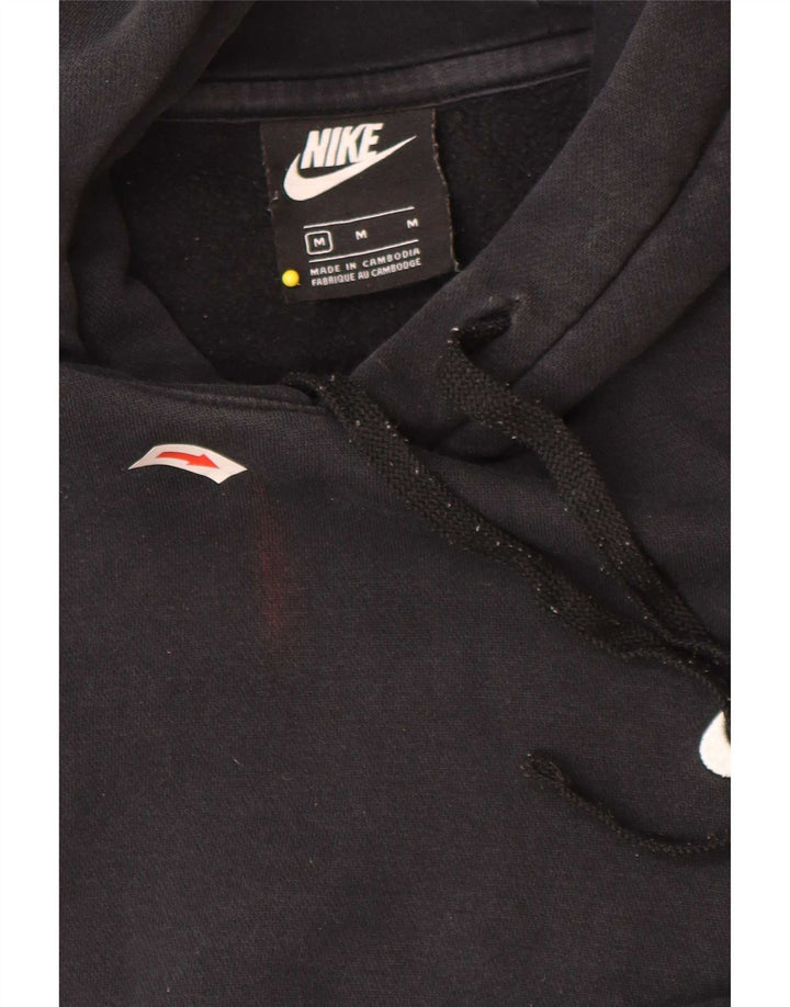 Nike Mens Hoodie Jumper Medium Black Cotton