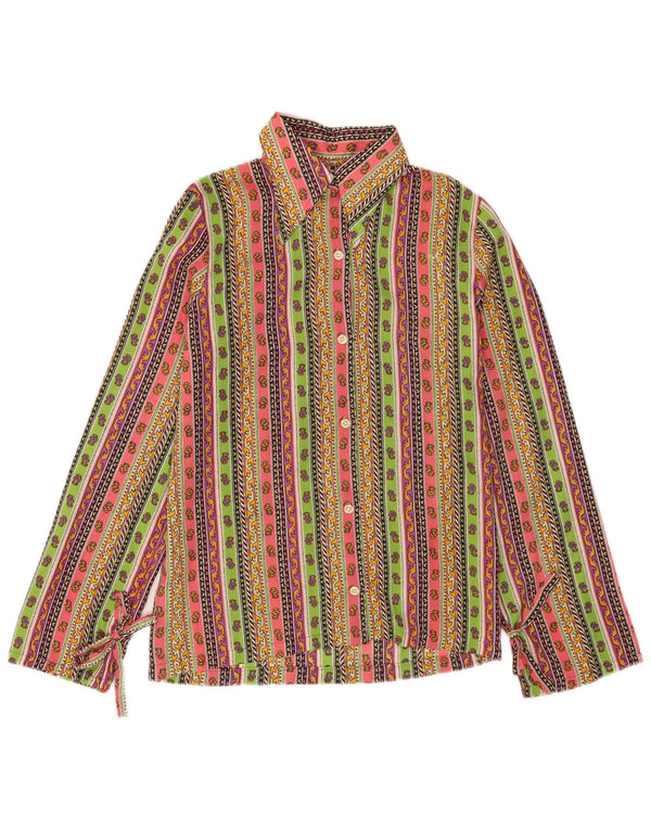 Vintage Womens Shirt Blouse UK 12 Medium Multicoloured Floral