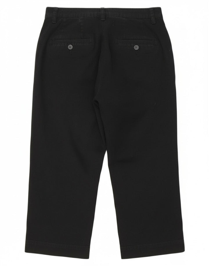 LEE Womens Straight Capri Trousers US 6 Medium W28 L19 Black Cotton