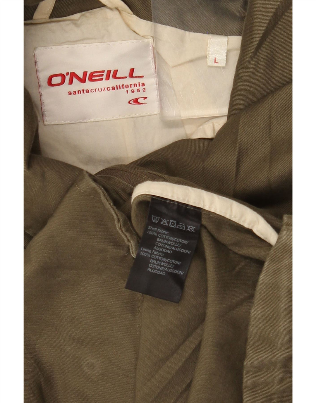 O'NEILL Womens Utility Jacket UK 16 Large Brown Cotton